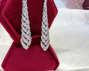 long diamond earrings wedding
