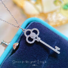 diamond key pendant necklace