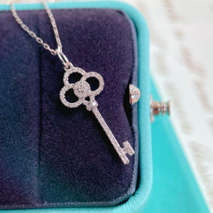 diamond key pendant