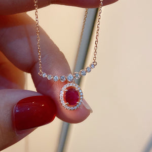 ruby stone necklace