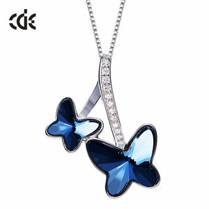 swarovski butterfly necklace