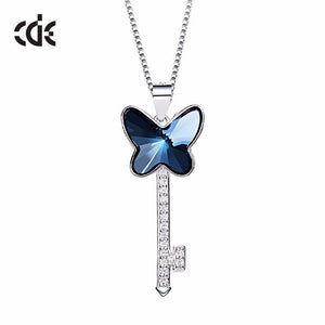 swarovski crystal butterfly necklace