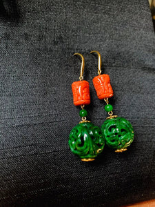 jade stone earrings