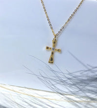 gold diamond cross necklace