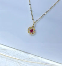 ruby diamond gold necklace