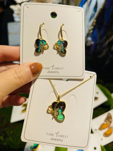real butterfly wing earrings